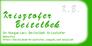 krisztofer beitelbek business card